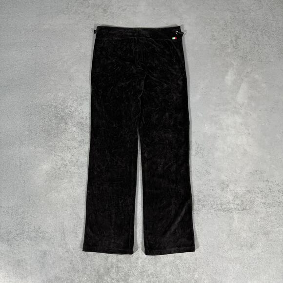Puma x Ferrari Velour Track Pants Black Logo Sweatpants - Size: XS - Picture 7 of 8